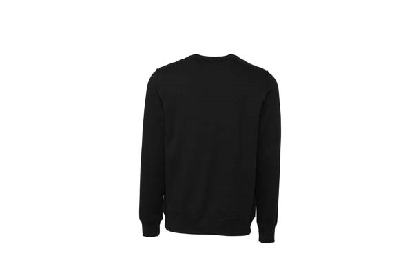 Unisex raw-seam crew pullover