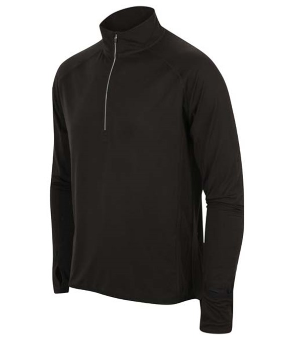 Long-sleeved &#188; zip top